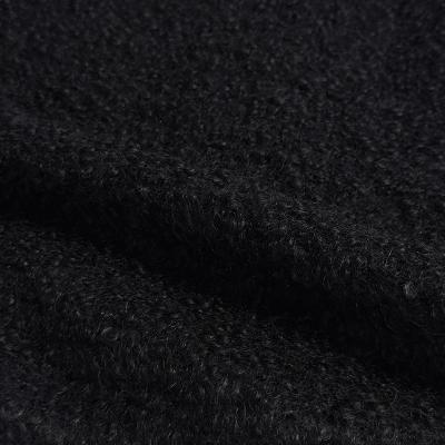 URU [ WOOL BOA ZIP UP BLOUSON ] BLACK