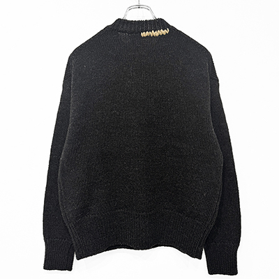 refomed [ GRANNY REPAIR KNIT SWEATER ] BLACK