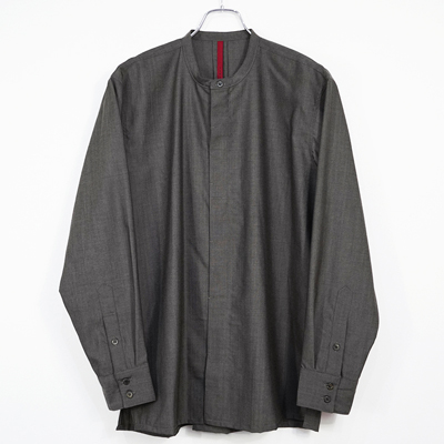 YANTOR [ Chambray Wool Flyfront Shirts ] GREIGE