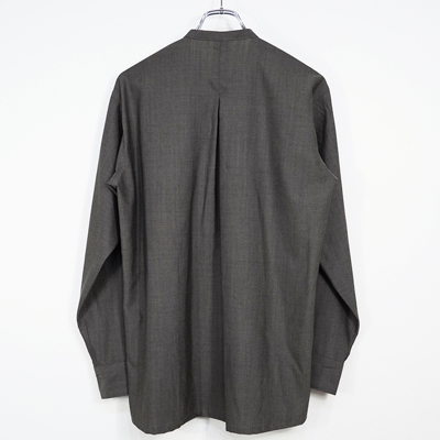 YANTOR [ Chambray Wool Flyfront Shirts ] GREIGE