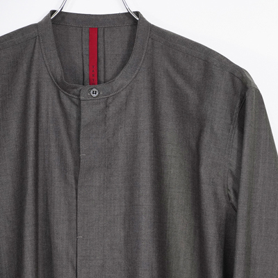 YANTOR [ Chambray Wool Flyfront Shirts ] GREIGE