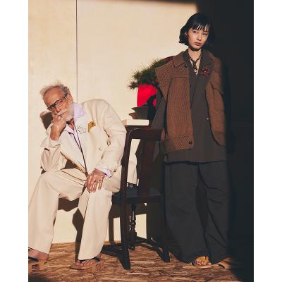 refomed [ GRANNY KNIT VEST ] BEIGE