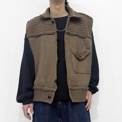 refomed [ GRANNY KNIT VEST ] BEIGE