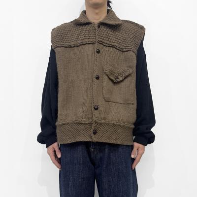 refomed [ GRANNY KNIT VEST ] BEIGE