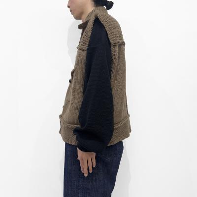 refomed [ GRANNY KNIT VEST ] BEIGE