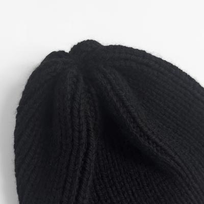 refomed [ GRANNY KNIT CAP ] BLACK