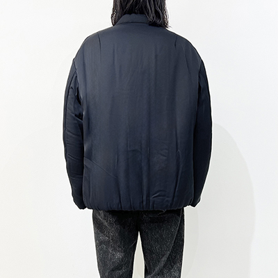 URU [ RAYON ZIP UP BLOUSON ] D.NAVY