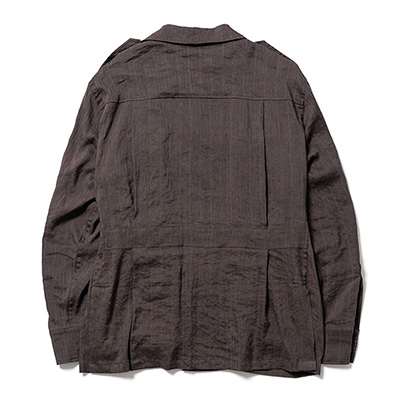 Sasquatchfabrix. [ DRAWSTRING PK BUSH SHIRT ] BROWN