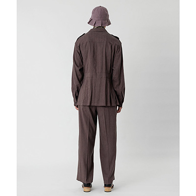 Sasquatchfabrix. [ DRAWSTRING PK BUSH SHIRT ] BROWN