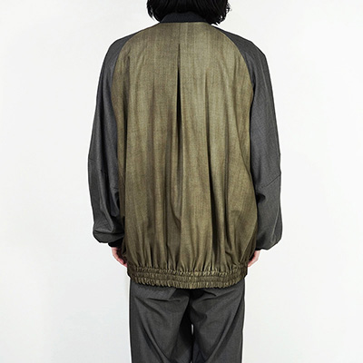 YANTOR [ Uneven Dyed Wool Wide Blouson ] BEIGE×GREIGE