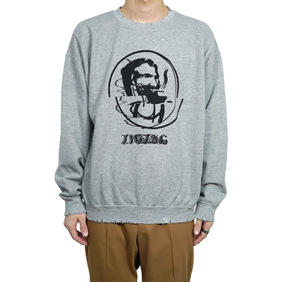 Sasquatchfabrix. [ "ERROR ZIGZAG" SWEATSHIRT ] ASH GRAY