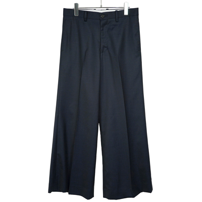 Sasquatchfabrix. [ FLARE SILHOUETTE SLACKS ] BLACK×NAVY