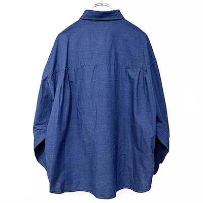 refomed [ WRIST PATCH WIDE SHIRT "CHAMBRAY" ] NAVY