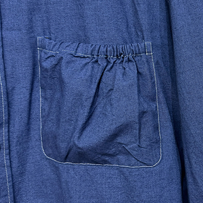 refomed [ WRIST PATCH WIDE SHIRT "CHAMBRAY" ] NAVY