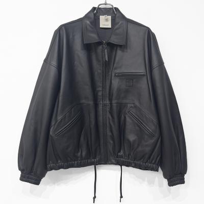 refomed [ CCU LEATHER WORK JACKET ] BLACK