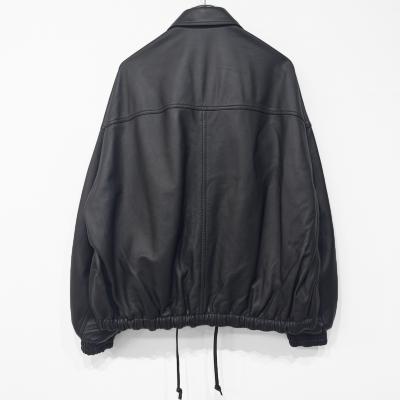 refomed [ CCU LEATHER WORK JACKET ] BLACK