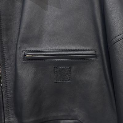 refomed [ CCU LEATHER WORK JACKET ] BLACK