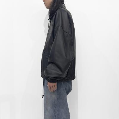 refomed [ CCU LEATHER WORK JACKET ] BLACK