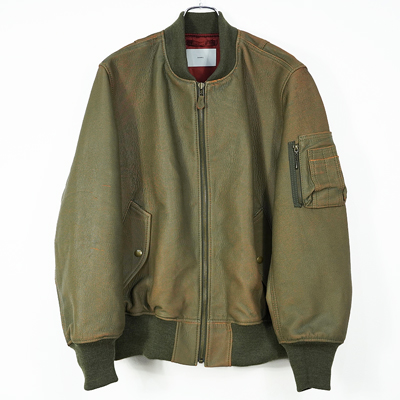 SUGARHILL [ GILL LEATHER MA-1 ] GREEN GILL