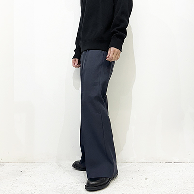 Sasquatchfabrix. [ SEMI FLARE SILHOUETTE SLACKS  ] NAVY