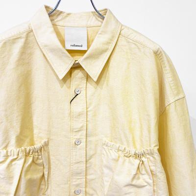refomed [ WRIST PATCH WIDE SHIRT"OX" ] YELLOW