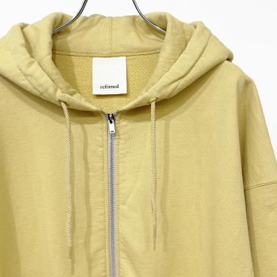 refomed [ "KINCHAKU" ZIPUP HOODIE ] YELLOW