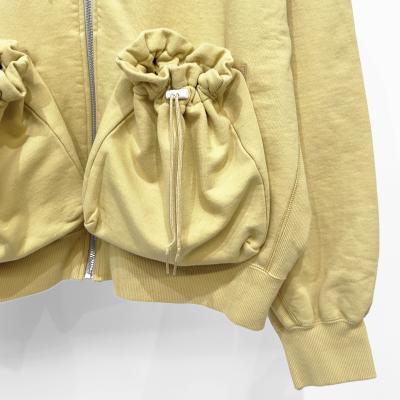 refomed [ "KINCHAKU" ZIPUP HOODIE ] YELLOW