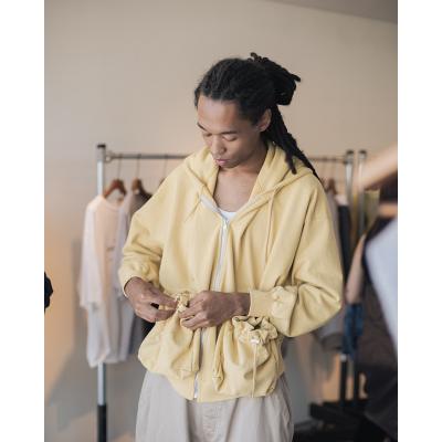 refomed [ "KINCHAKU" ZIPUP HOODIE ] YELLOW