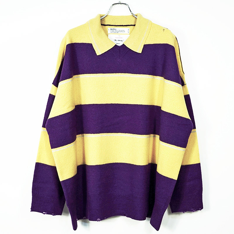 DAIRIKU [ Lager Border Knit ] Yellow&Purple | ロイド・エフ