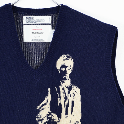 DAIRIKU [ "Benjamin" Knit Vest ] Navy