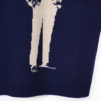 DAIRIKU [ "Benjamin" Knit Vest ] Navy