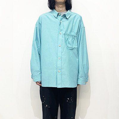 refomed [ WRIST PATCH WIDE SHIRT "CHAMBRAY" ] MINT