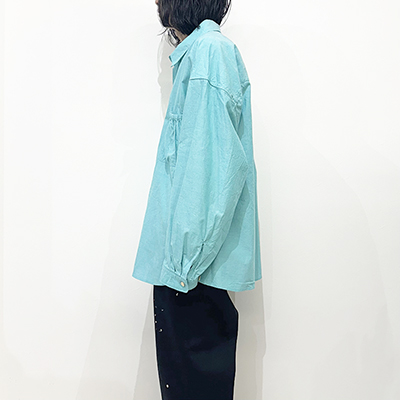 refomed [ WRIST PATCH WIDE SHIRT "CHAMBRAY" ] MINT