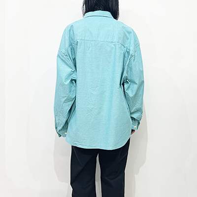 refomed [ WRIST PATCH WIDE SHIRT "CHAMBRAY" ] MINT