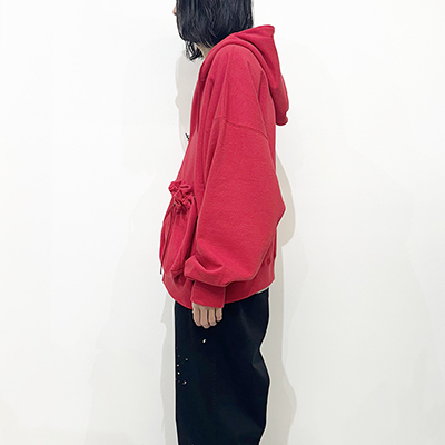 refomed [ "KINCHAKU" ZIPUP HOODIE ] RED