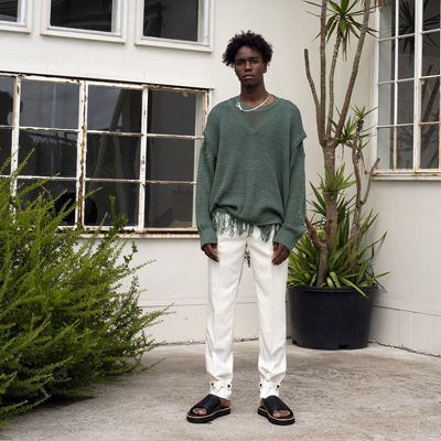 DAIRIKU [ Deck Detail Wool Slacks ] White | ロイド・エフダブリュー