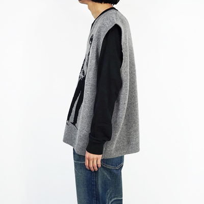 DAIRIKU [ "Benjamin" Knit Vest ] Gray