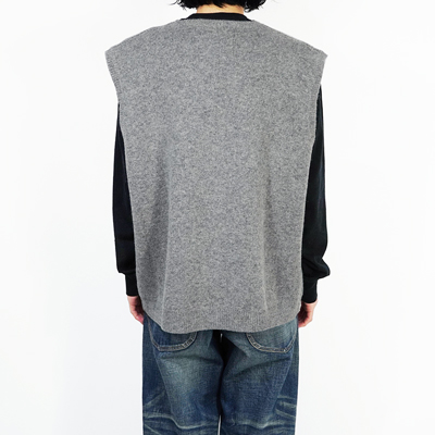 DAIRIKU [ "Benjamin" Knit Vest ] Gray