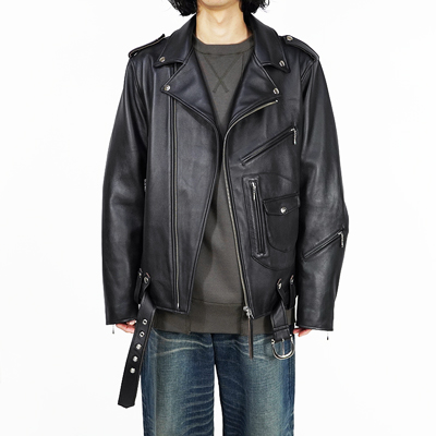 SUGARHILL [ SHEEP SKIN RIDER'S JACKET ] BLACK