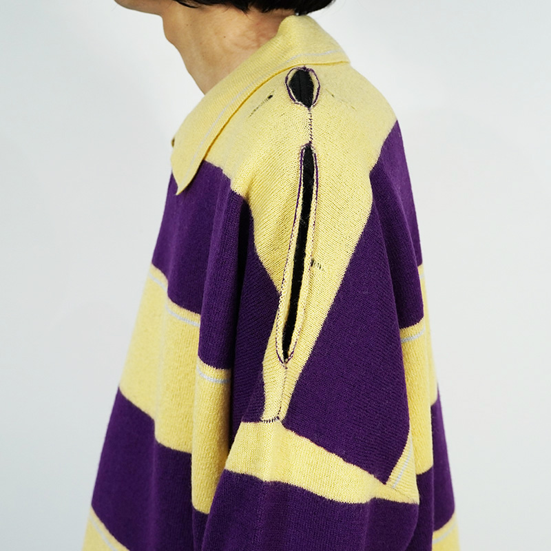 DAIRIKU [ Lager Border Knit ] Yellow&Purple | ロイド・エフ