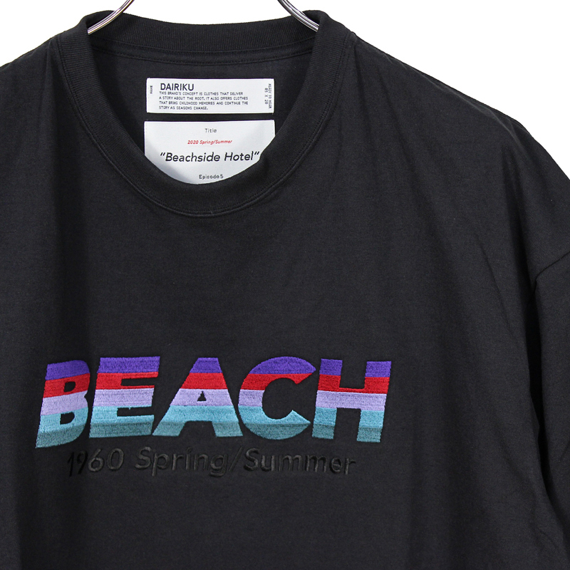 DAIRIKU/"BEACH" Half-Sleeve Tee ナイトパープルメンズ