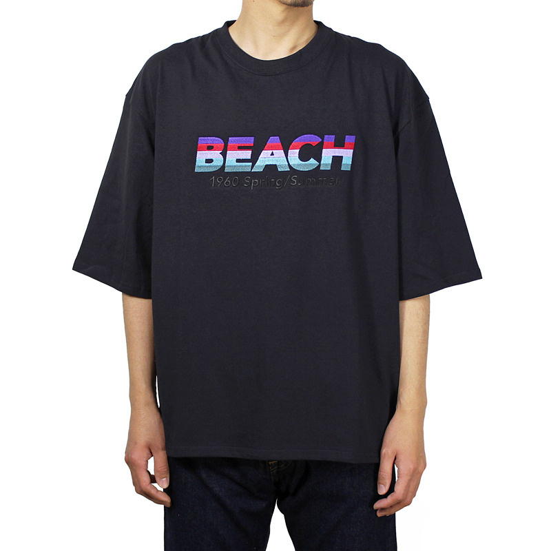 DAIRIKU/"BEACH" Half-Sleeve Tee ナイトパープルメンズ