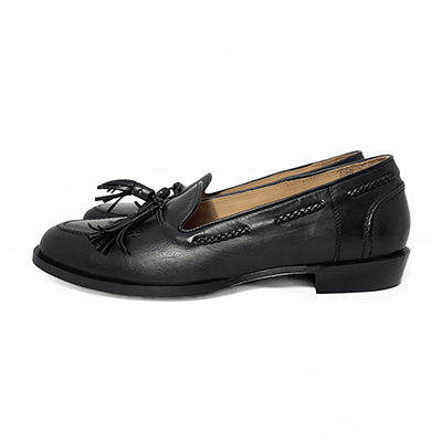 SUGARHILL [ LEATHER RACE LOAFER SHOES ] BLACK