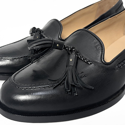 SUGARHILL [ LEATHER RACE LOAFER SHOES ] BLACK